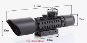 Mira Telescópica 3-10x42 + Laser /rifle Pcp / Hiking Outdoor