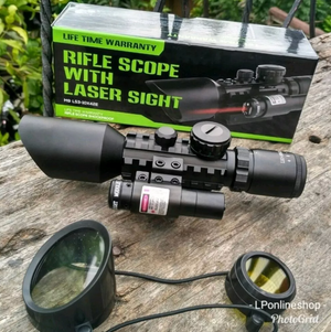 Mira Telescópica 3-10x42 + Laser /rifle Pcp / Hiking Outdoor