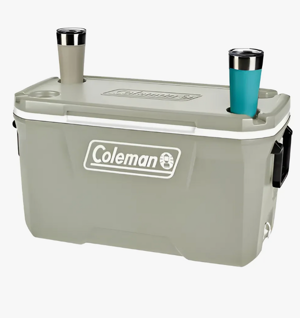 Coleman - Cooler  - Caja térmica Lakeside de 70 cuartos de galón y 66,2 litros de la serie 316, color Coleman, gris oscuro, plateado