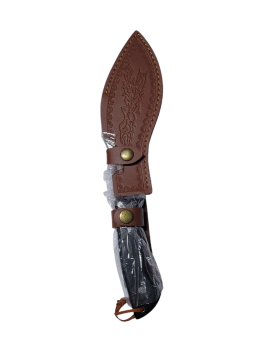 Cuchillo Kukri Wang Damasco Liso Palisandro 3808 - Negro