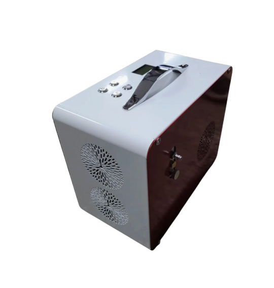 Compresor Pcp 350w 4500 Psi Portatil 220v/12v Blanco Y Burdeo