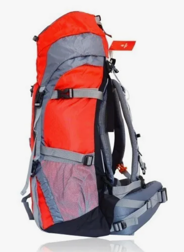 Mochila Alta Montaña 65 Lts Trekking - Outdoor - Camping Verde Lima Liso / OFERTA
