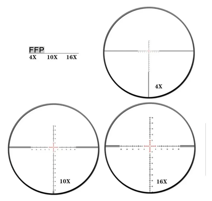 Mira Telescópica Profesional Primer Plano Focal 4-16×44 Ffp