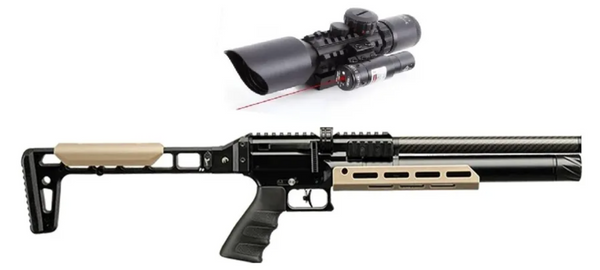 Rifle Pcp Ap900 + Mira 2.5-10x42 + Laser / Hiking Outdoor