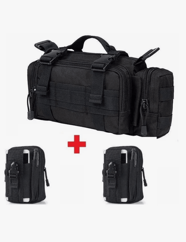 Bolso Poush Molle + Banano Tactico Militar / Hiking Outdoor Negro / OFERTA - hiking outdoor Chile - Bolso Poush Molle + Banano Tactico Militar / Hiking Outdoor Negro / OFERTA - hiking outdoor Chile - OUTDOOR -
