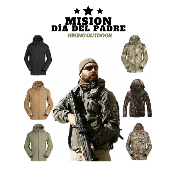 Chaqueta Softshell Camuflaje Rama Tactica Militar Caza - hiking outdoor Chile - Chaqueta Softshell Camuflaje Rama Tactica Militar Caza - hiking outdoor Chile - MILITAR -