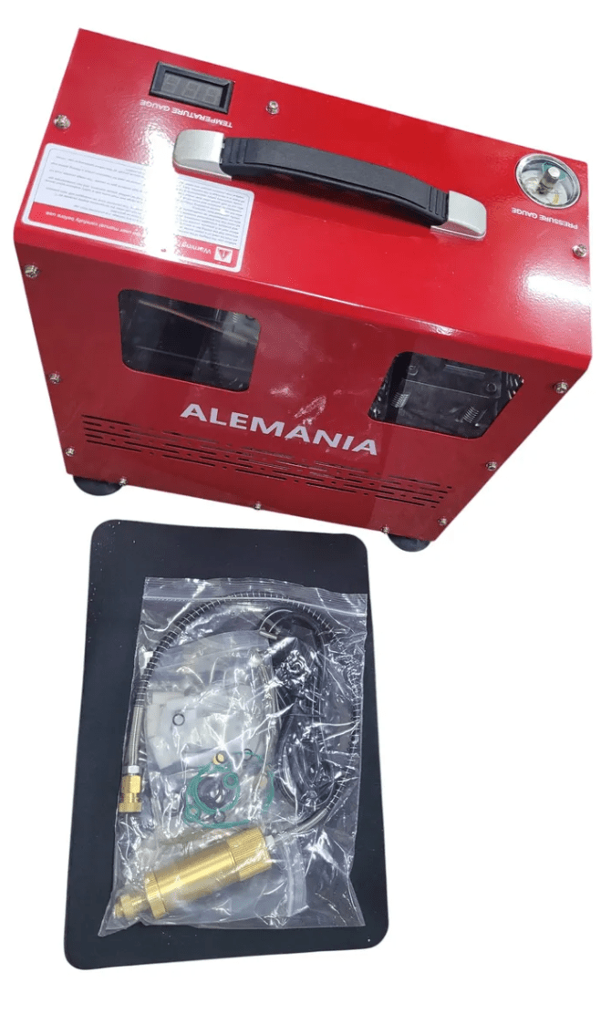 Compresor Pcp De 2 Pistones Marca Alemania Rojo - hiking outdoor Chile - Compresor Pcp De 2 Pistones Marca Alemania Rojo - hiking outdoor Chile - 