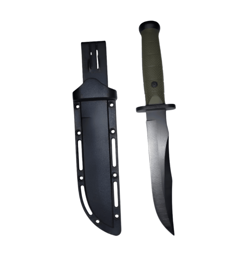 Cuchillo Táctico Comando Funda Rígida Ejercito Negro Y Verde - hiking outdoor Chile - Cuchillo Táctico Comando Funda Rígida Ejercito Negro Y Verde - hiking outdoor Chile - Oferta -