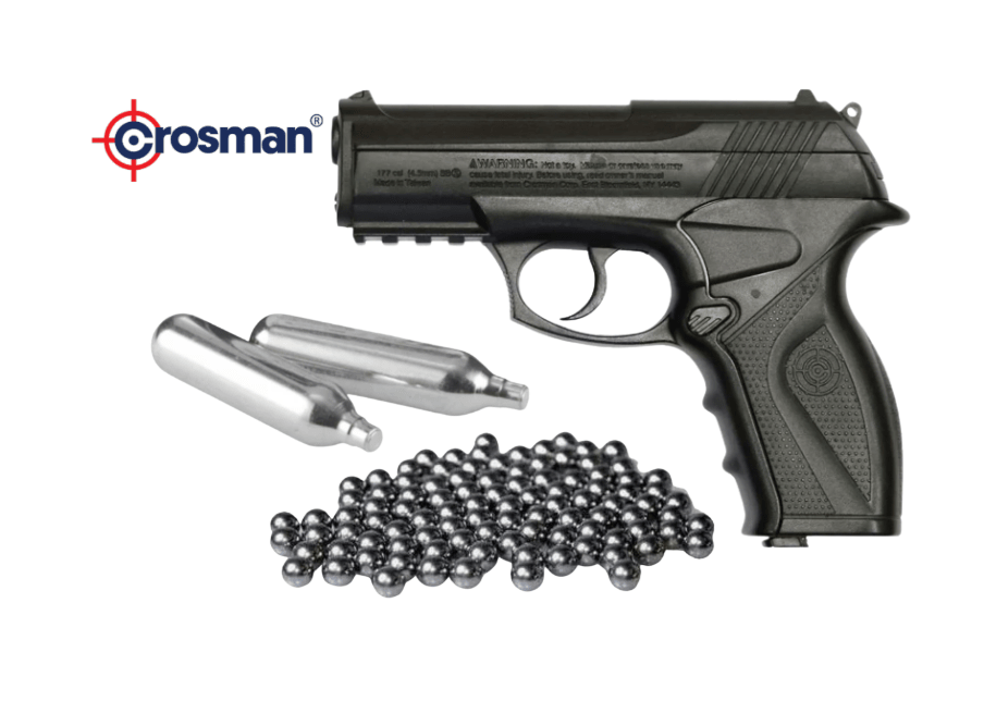 Kit - Pistola co2 CROSMAN C11 - Incluye 500 Balines 4,5 + 5 capsulas de Co2 | OFERTA