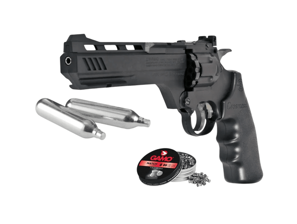 KIT - Revolver CROSMAN Vigilante - Incluye Lata Postones más 5 Co2 - hiking outdoor Chile - KIT - Revolver CROSMAN Vigilante - Incluye Lata Postones más 5 Co2 - hiking outdoor Chile - 