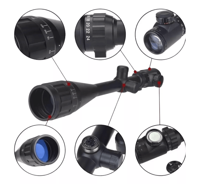 Mira Telescópica Riflescope 6-24x50 Con Retículo Iluminado | HIking Outdoor - hiking outdoor Chile - Mira Telescópica Riflescope 6-24x50 Con Retículo Iluminado | HIking Outdoor - hiking outdoor Chile - 