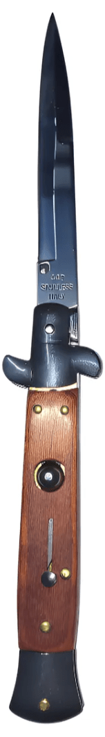 Navaja Automática Stiletto Grande Mango Madera Marrón - hiking outdoor Chile - Navaja Automática Stiletto Grande Mango Madera Marrón - hiking outdoor Chile - Oferta -