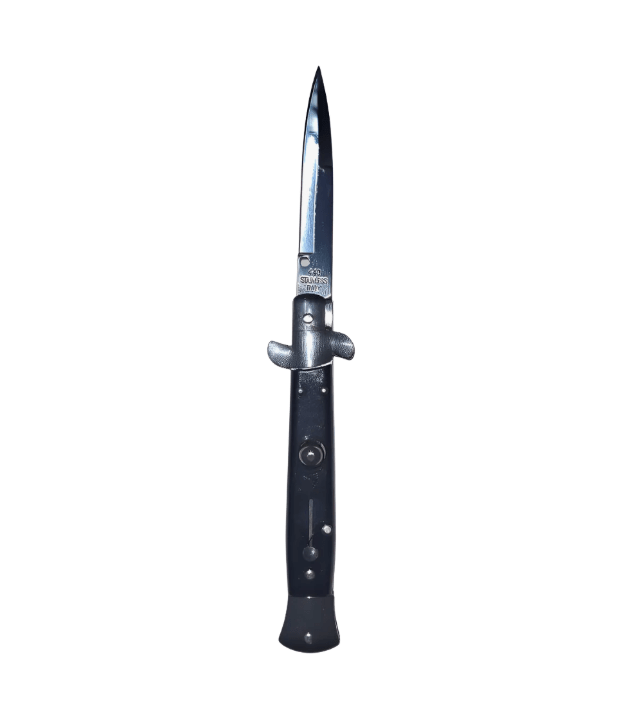Navaja Automática Stiletto Pequeño Mango Negro - Negro - hiking outdoor Chile - Navaja Automática Stiletto Pequeño Mango Negro - Negro - hiking outdoor Chile - OUTDOOR -