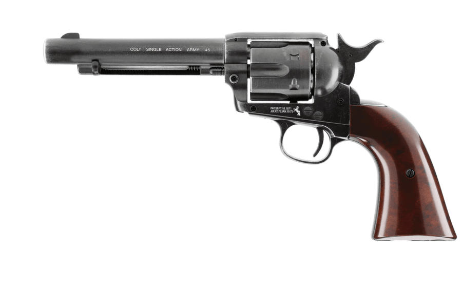 Revólver CO2 Umarex Colt SAA .45 Cal. 4.5 mm Postón – 6 Disparos 5.5” / Hiking Outdoor | Oferta - hiking outdoor Chile - Revólver CO2 Umarex Colt SAA .45 Cal. 4.5 mm Postón – 6 Disparos 5.5” / Hiking Outdoor | Oferta - hiking outdoor Chile - 