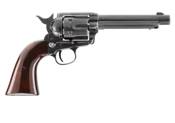 Revólver CO2 Umarex Colt SAA .45 Cal. 4.5 mm Postón – 6 Disparos 5.5” / Hiking Outdoor | Oferta - hiking outdoor Chile - Revólver CO2 Umarex Colt SAA .45 Cal. 4.5 mm Postón – 6 Disparos 5.5” / Hiking Outdoor | Oferta - hiking outdoor Chile - 