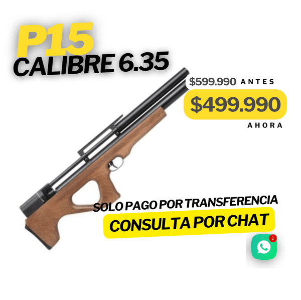 Rifle Artemis PCP P15 6.35 - hiking outdoor Chile - Rifle Artemis PCP P15 6.35 - hiking outdoor Chile - ART. CAZA -