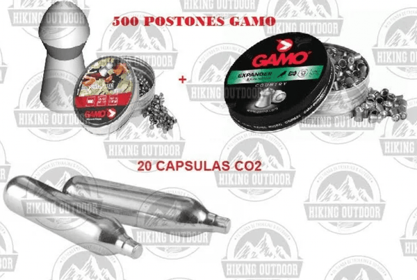 20 Capsulas Co2 + Postones 4,5 (500 Unidades) - hiking outdoor Chile - 20 Capsulas Co2 + Postones 4,5 (500 Unidades) - hiking outdoor Chile - 