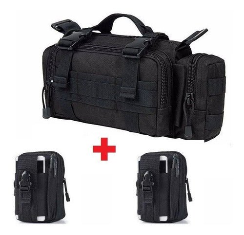 Bolso Poush Molle + Banano Tactico Militar - hiking outdoor Chile - Bolso Poush Molle + Banano Tactico Militar - hiking outdoor Chile - 