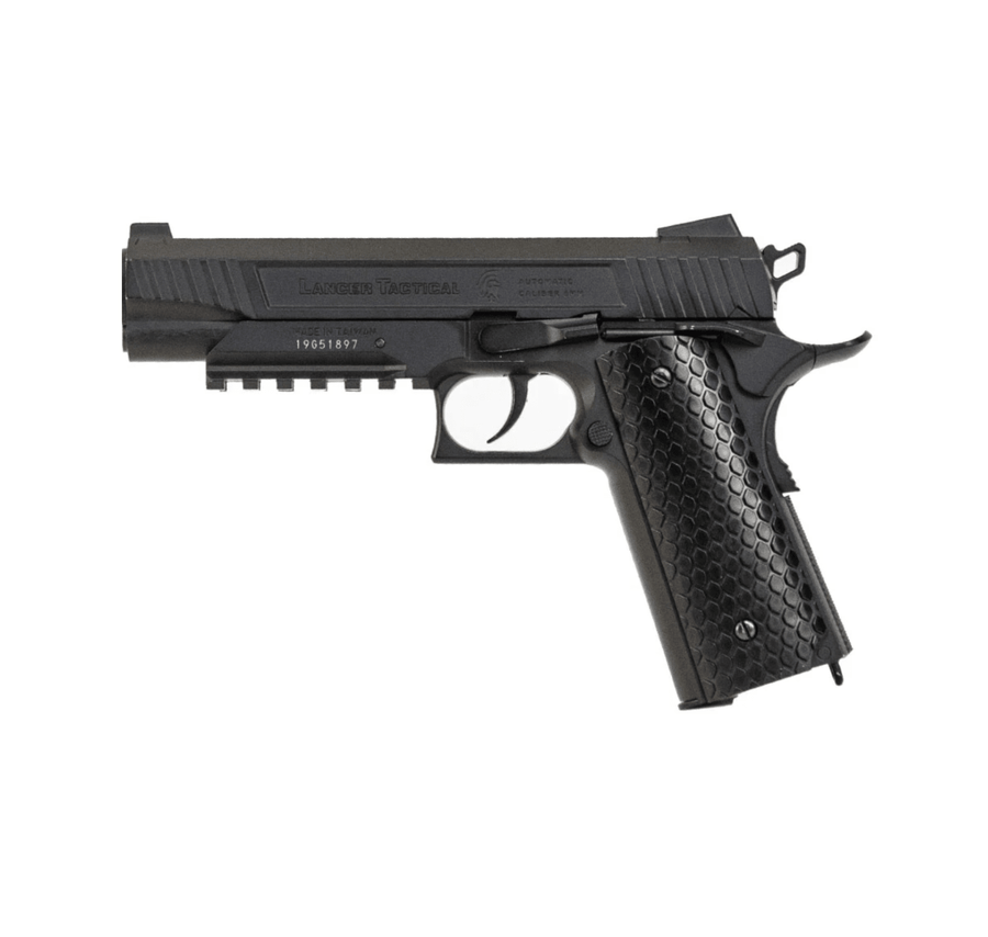 Lancer Tactical cobra 1911 CO2 - 4,5 - Negro - Blowback - hiking outdoor Chile - Lancer Tactical cobra 1911 CO2 - 4,5 - Negro - Blowback - hiking outdoor Chile - ART. CAZA -