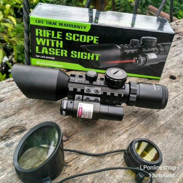 MIRA TELESCOPICA RIFLE - LASER SIGHT 3-10X42 - hiking outdoor Chile - MIRA TELESCOPICA RIFLE - LASER SIGHT 3-10X42 - hiking outdoor Chile - ART. CAZA -