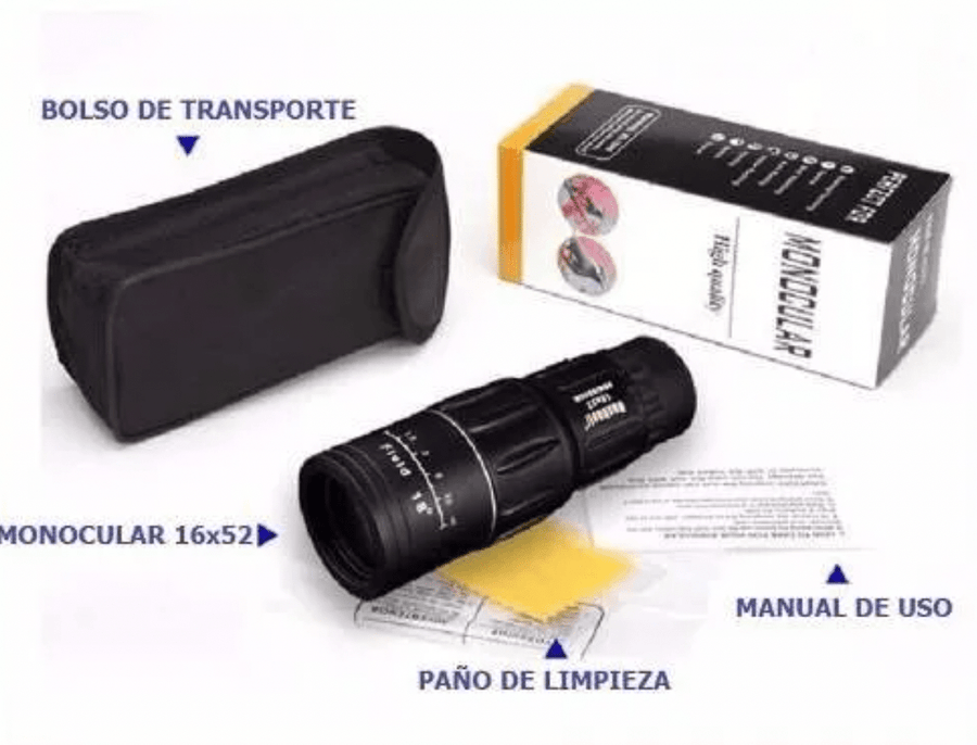 Monocular 16x52 Incluye Funda - hiking outdoor Chile - Monocular 16x52 Incluye Funda - hiking outdoor Chile - ART. CAZA -