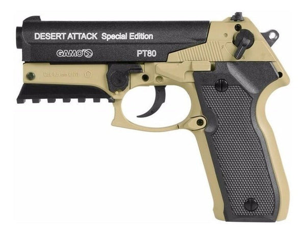 PISTOLA GAMO PT-80 POSTON CAL. 4.5 EDICION DESERT - hiking outdoor Chile - PISTOLA GAMO PT-80 POSTON CAL. 4.5 EDICION DESERT - hiking outdoor Chile - ART. CAZA -
