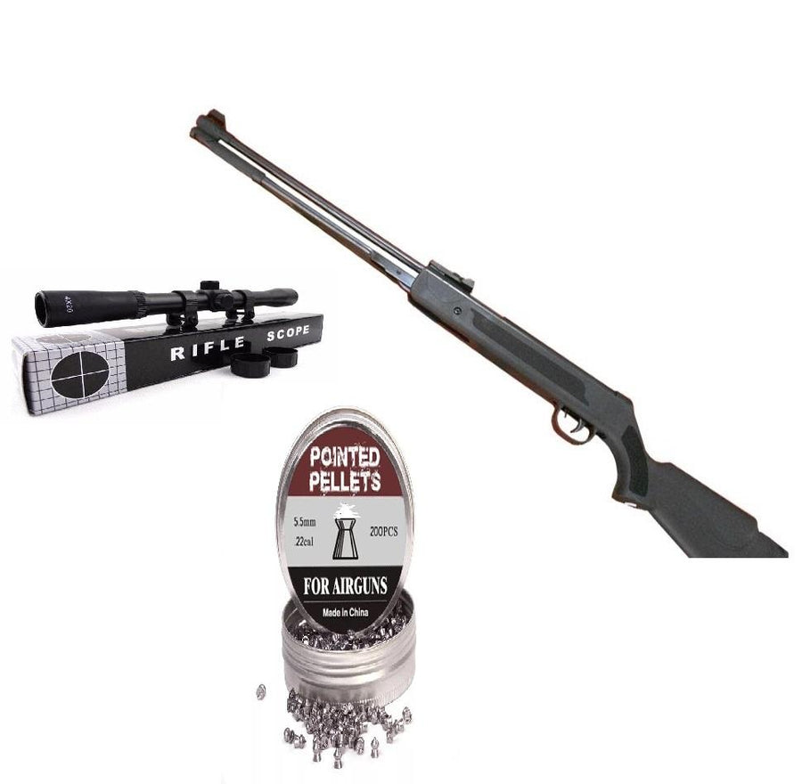 RIFLE WF600P - RESORTE Incluye MIRA TELESCOPICA 4X20 + POSTONES - hiking outdoor Chile - RIFLE WF600P - RESORTE Incluye MIRA TELESCOPICA 4X20 + POSTONES - hiking outdoor Chile - ART. CAZA -